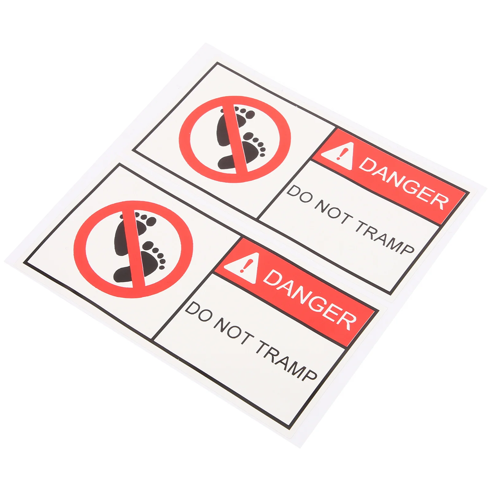 

2 pcs Warning Sticker Self Adhesive Caution Sign For Workshop Workplace Equipment Not Safety Traffic Alert Do Not Step