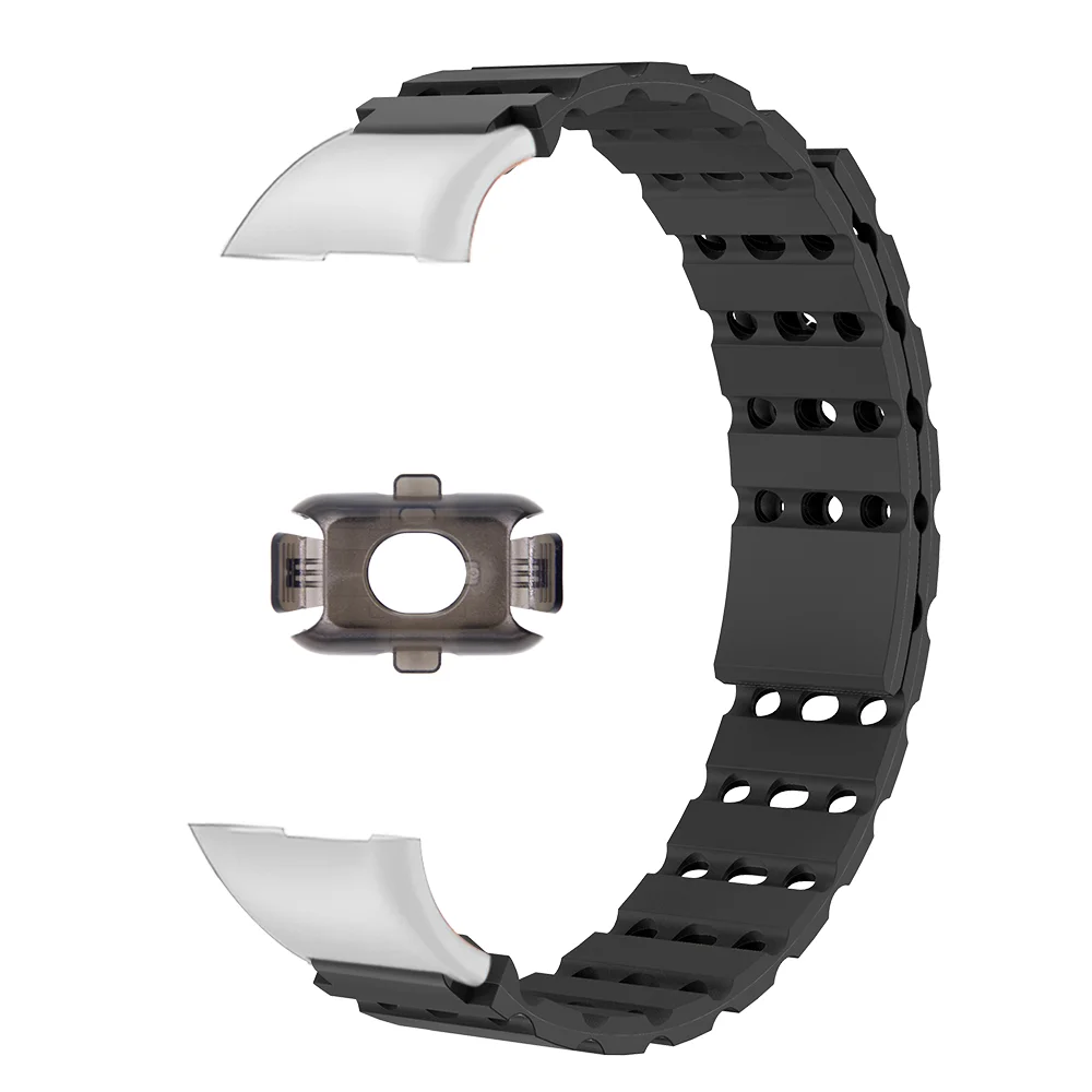 حزام مغناطيسي للحفاظ على الفرقة 3 سوار سريع الإصدار بفتحات هوائية قابلة للتنفس وقابلة للغسل من السيليكون سوار ساعة ذكية رياضي للرجال والنساء