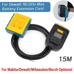 Przedłużacz akumulatora lekki z klipsem na pasek do akumulatorów i narzędzi litowych Makita/Bosch /Milwaukee/DeWalt 18v