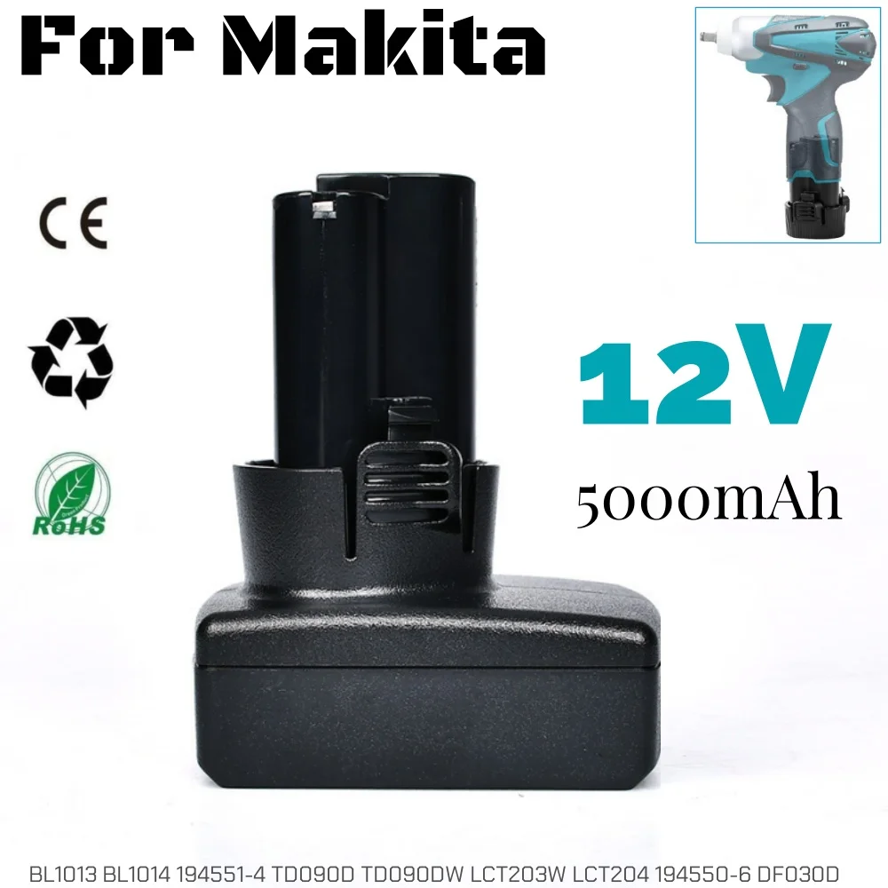 

For Makita BL1013 12V 5.0Ah Rechargeable Battery BL1014 BL 1013 BL 1014 Replacement Battery Li-ion Power Tool Battery