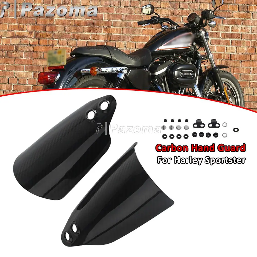 Motorcycle Falling Protector Handlebar Carbon Hand Guards For Harley Sportster XL88 XL883R Iron XL883N SuperLow XL883L Handguard