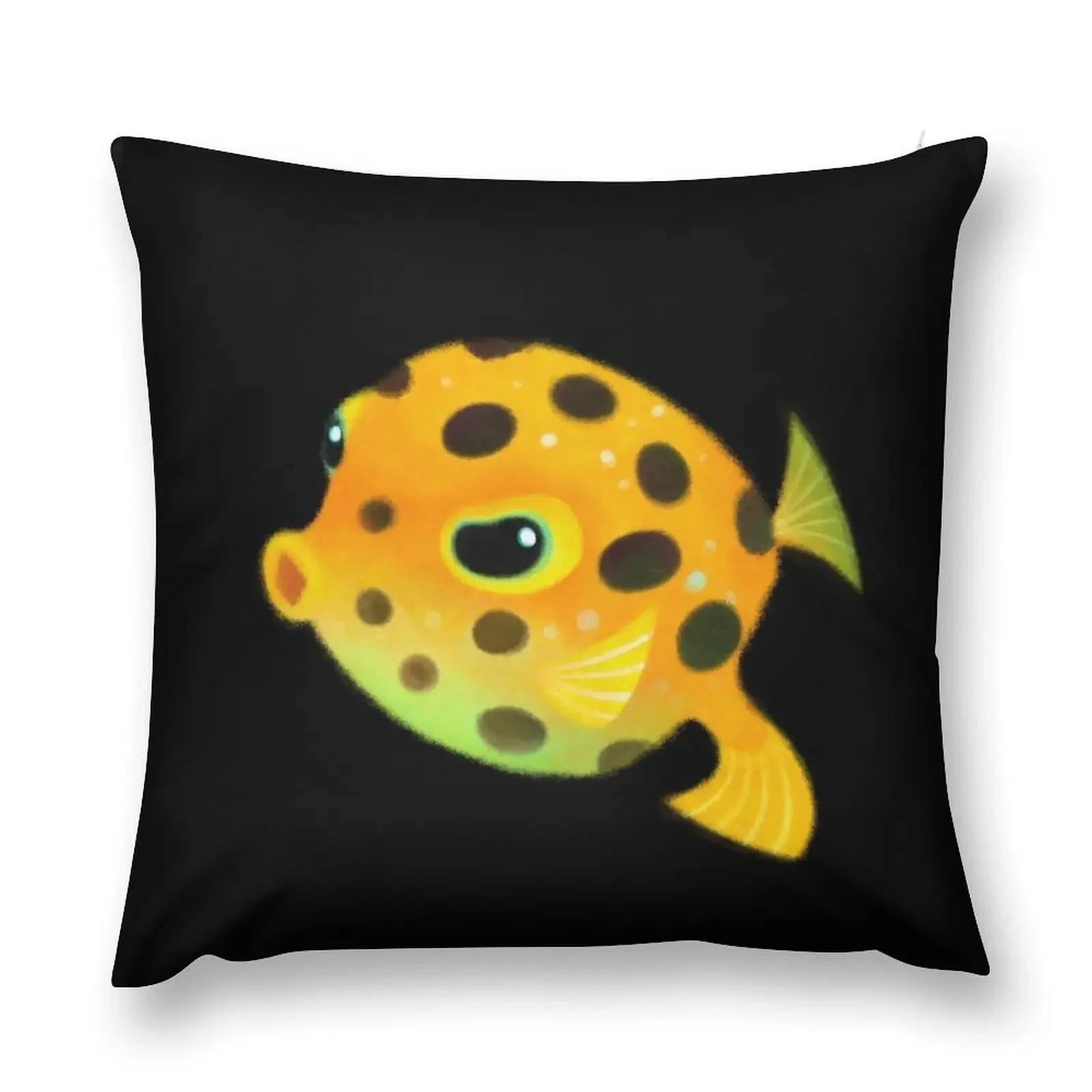 Yellow boxfish Throw Pillow Cushions Bed pillowcases pillow