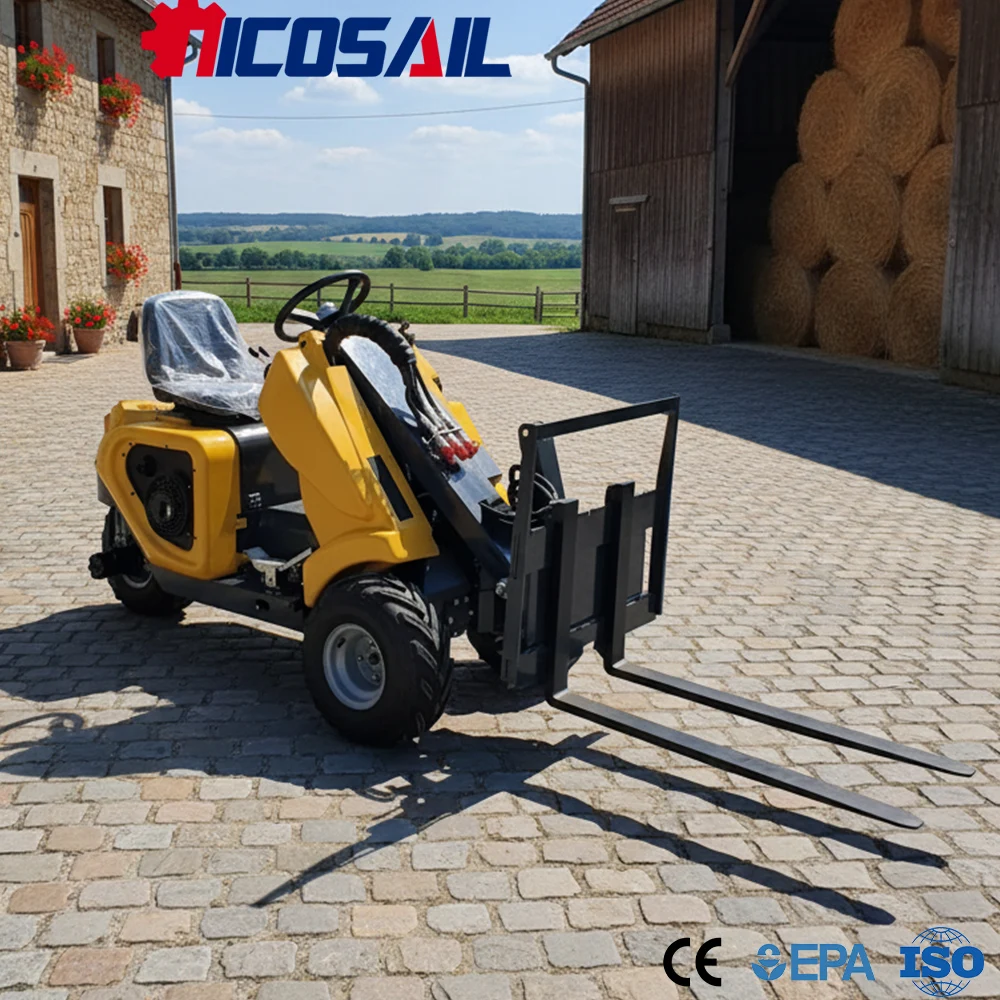 

Mini 3-Wheel Skid Steer Loader Custom Euro 5 CE Flexible Compact Loader for Construction Farm and Garden Tasks
