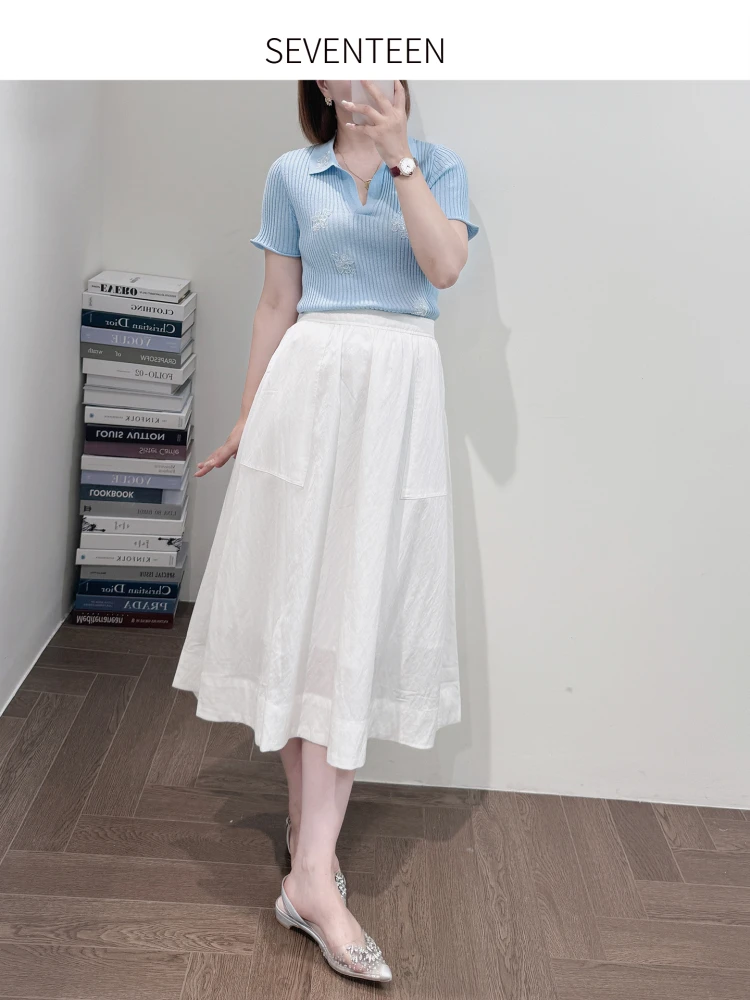 

Stunning Color Rigid Lenzing Summer Versatile Freshening up Youthful Half Skirt Not Picky about Body Shape Ladies' Premium Fa...