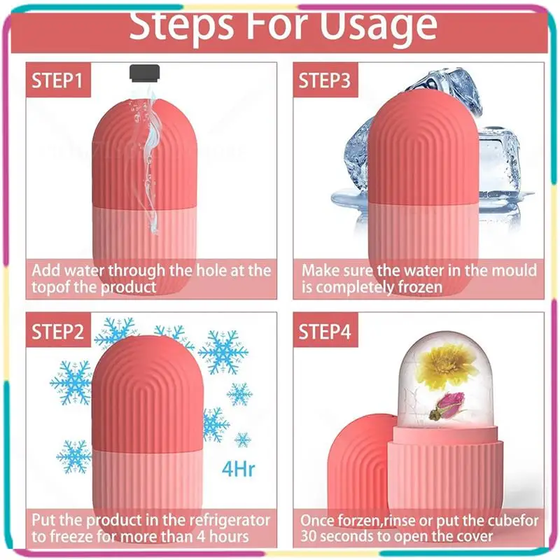 

B13C Квадратная форма для кубиков льда Ролик для кубиков льда для лица, глаз и шеи, естественное кондиционирование и уход за кожей, мешки для глаз De-Puff A