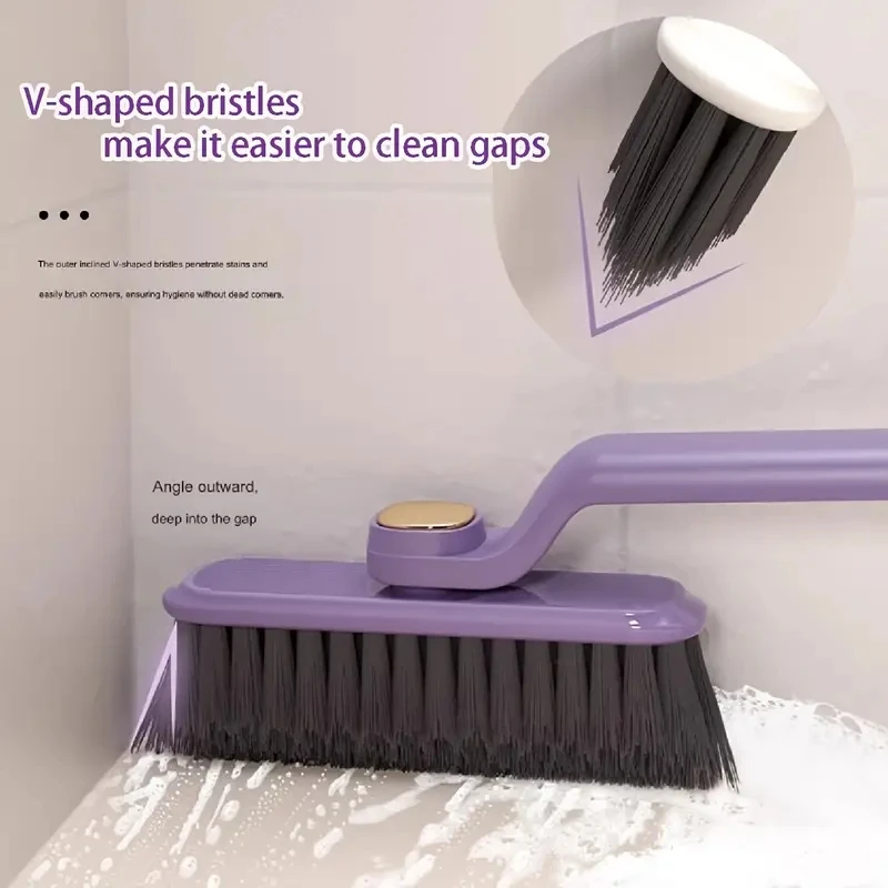 Multipurpose Bathroom Tile Floor Gap Cleaning Brush Rotating Crevice Brushes with Dead End Strong Bristles Cleaning Supplies