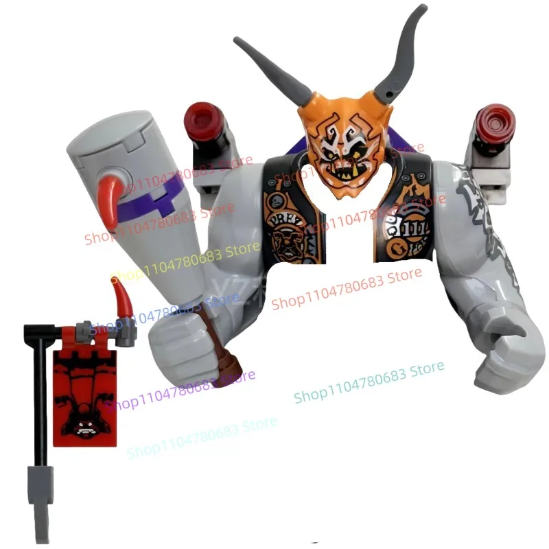 Bloc de construction MOC méchant Bully Ninja Ninja, Mini figurine d'action, modèle d'assemblage, ornements, jouet éducatif de dessin animé, Collection cadeau