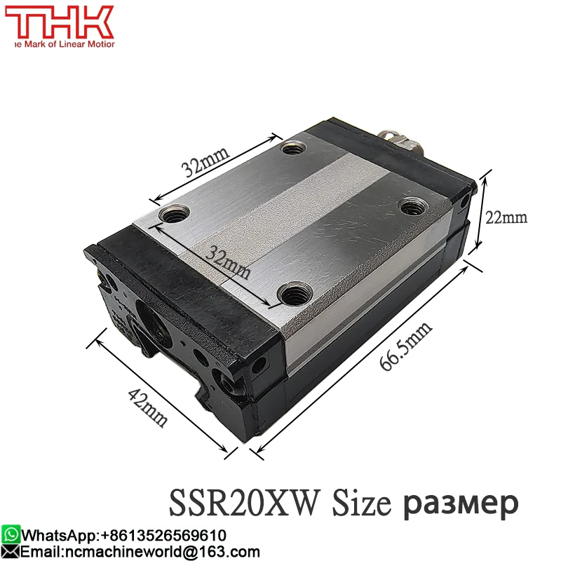 JAPAN THK Linearführungsschiene SSR20XW SSR20 SSR20XW1UU SSR20XW1SS Gleitblock für Roland XJ740 XJ540 VS640 SP540 Druckerlager – Detail 4