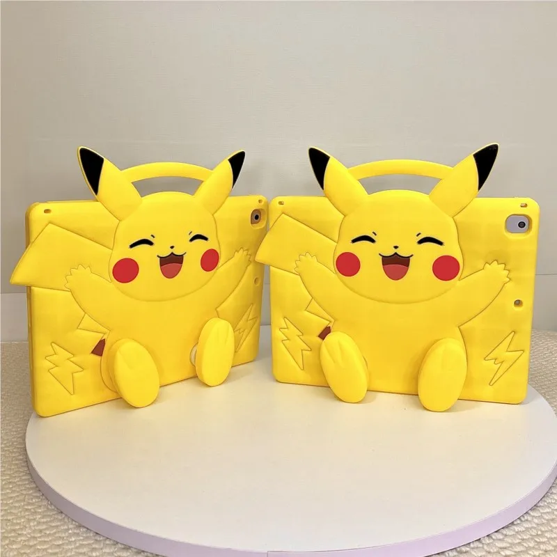 Etui 3D Cartoon Anime Pokémon Pikachu na iPada Mini 1-7/Air 1-6/Pro 9.7-11 (2018-2025)/7-9/10 generacji M3, obudowa na tablet dla dzieci — zdjęcie produktu 4