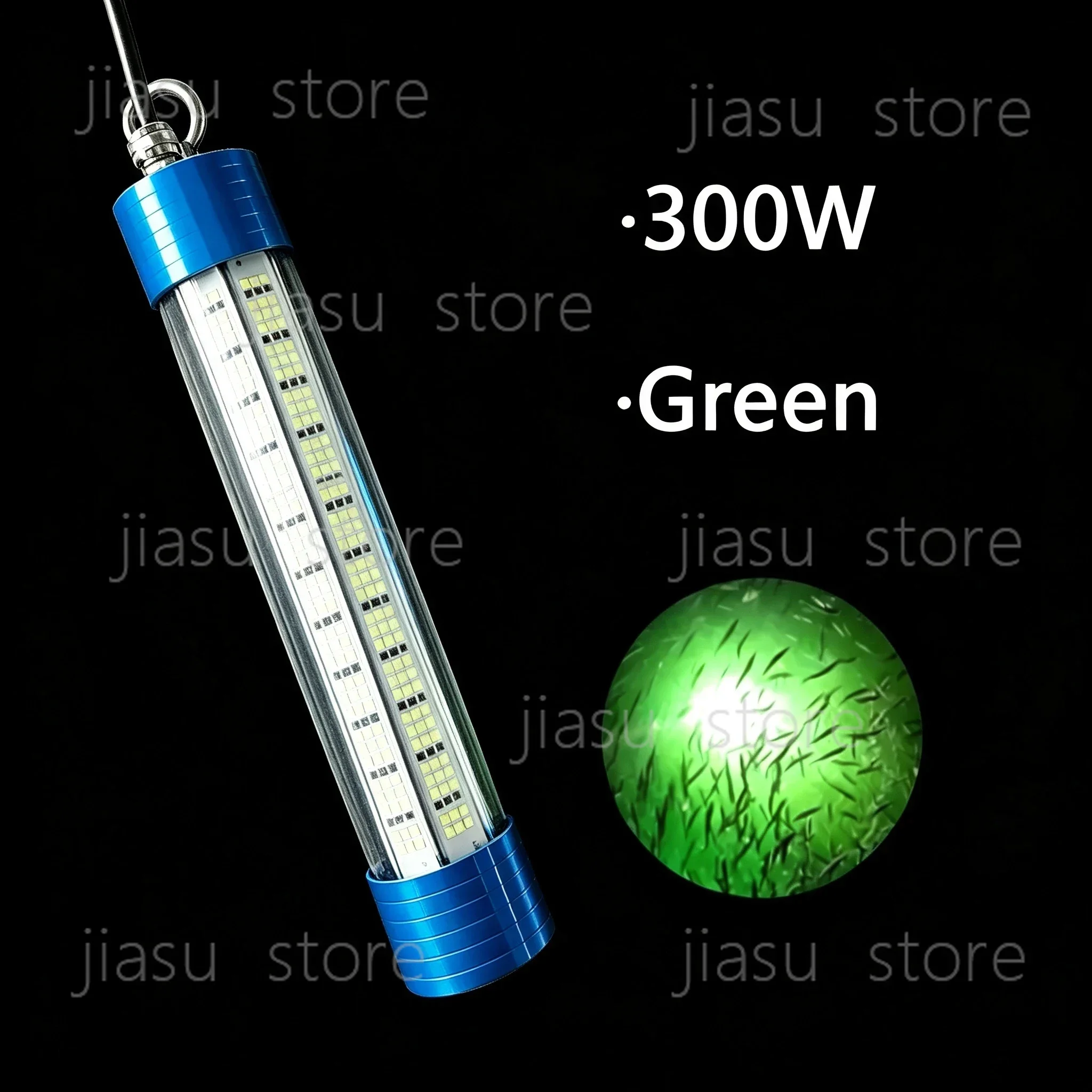 Underwater Fishing Light DC12V 150W 300W Green White Submersible High Power LED Lure Bait and Finder Lamp Attractant 7M Cable