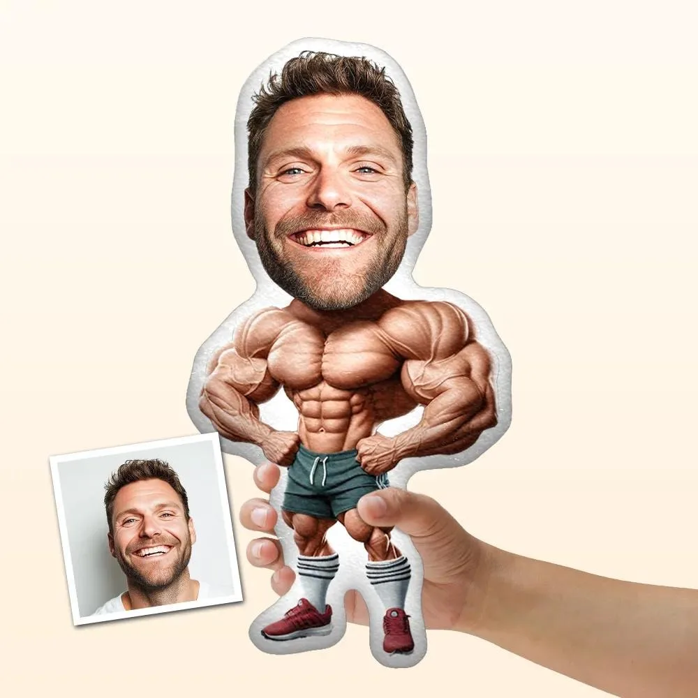 Benutzerdefiniertes Foto-Spielzeugkissen, Fitness-Jungenkissen, weicher Polyesterstoff, perfekte Weihnachtsgeschenke und Dekorationen für Familie und Freunde