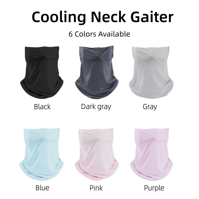 Summer Outdoor Hunting Face Mask Thin Breathable Quick-dry Sun Protection Ice Silk Neck Gaiter  Pullover Neck Sport Face Cover