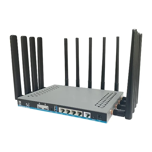 

Dual SIM Card 5G Router 2*SIM Wifi6 3000Mbps Openwrt DDR4 1GB 4*LAN USB3.0 5G Modem MU-MIModem MU-MIMO 4T4R Antenna Wifi Booster