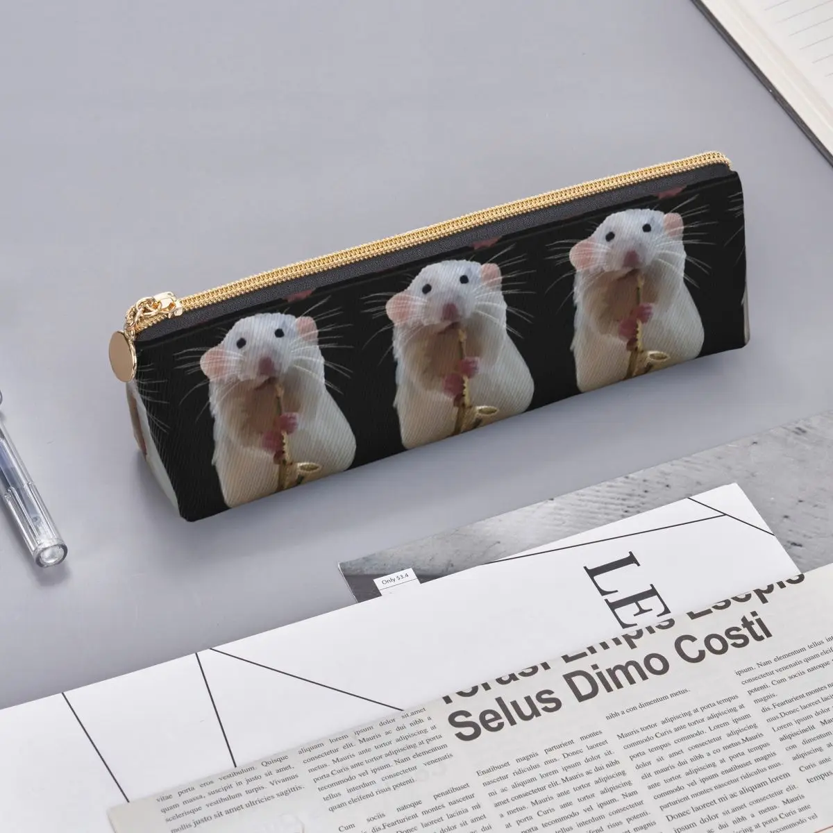 الفئران لعب الساكسفون مقلمة قلم رصاص الحقيبة تخزين القرطاسية لوازم تخزين كبيرة صندوق القلم حقيبة أقلام رصاص لصبي فتاة #6