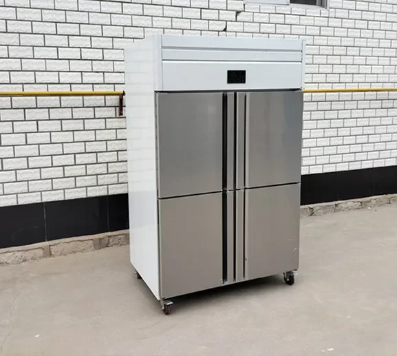 exquisite craftsmanship Commercial Outdoor Kitchen 1000L Deep Chest Freezer with 4 Doors for Hotels & Restaurants