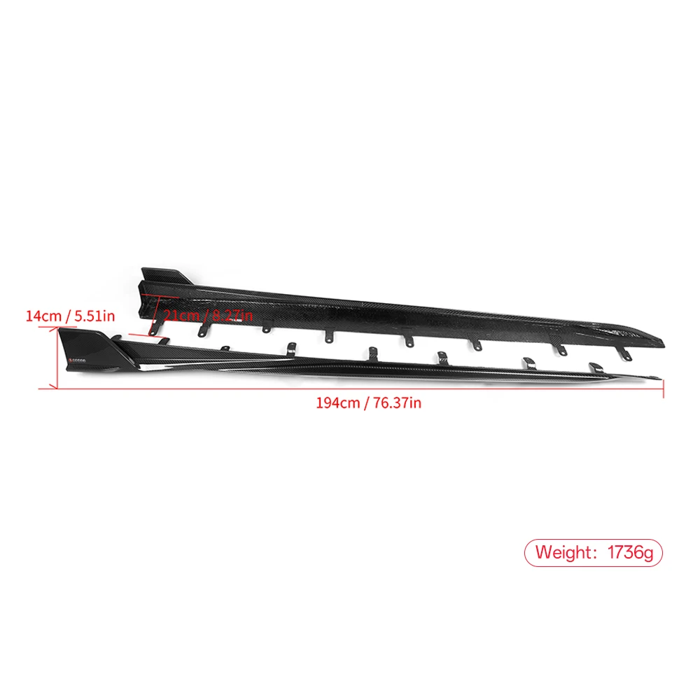 SOOQOO High-Quality Car Side Skirt for X5 G18 Prepreg Carbon Fiber Side Skirt//Long-Wheelbase