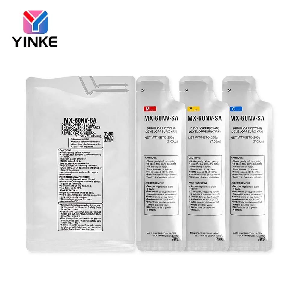 1PCS MX60NV -SA Developer Powder For Sharp MX3081 4081 5081 6081 2621 3121 OEM Quality Compatible MX60 Carrier 1Bag/200g