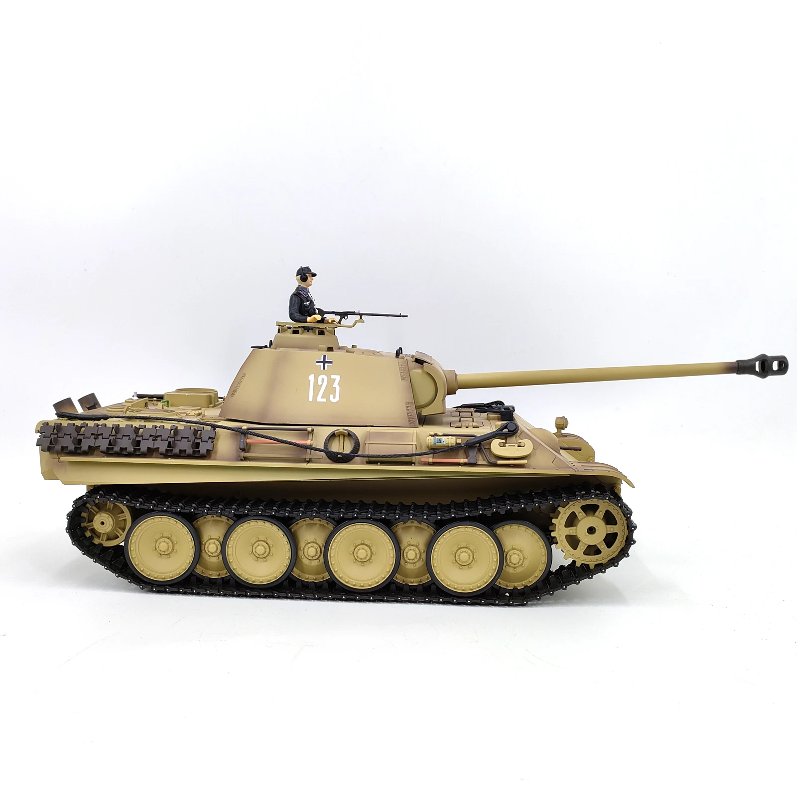 Heng Long 1/16 Scale RC Tank Model 3879 7.0 German Panther G RTR RC Army Tank Toys (Customised Upgrade Version with telescopic)