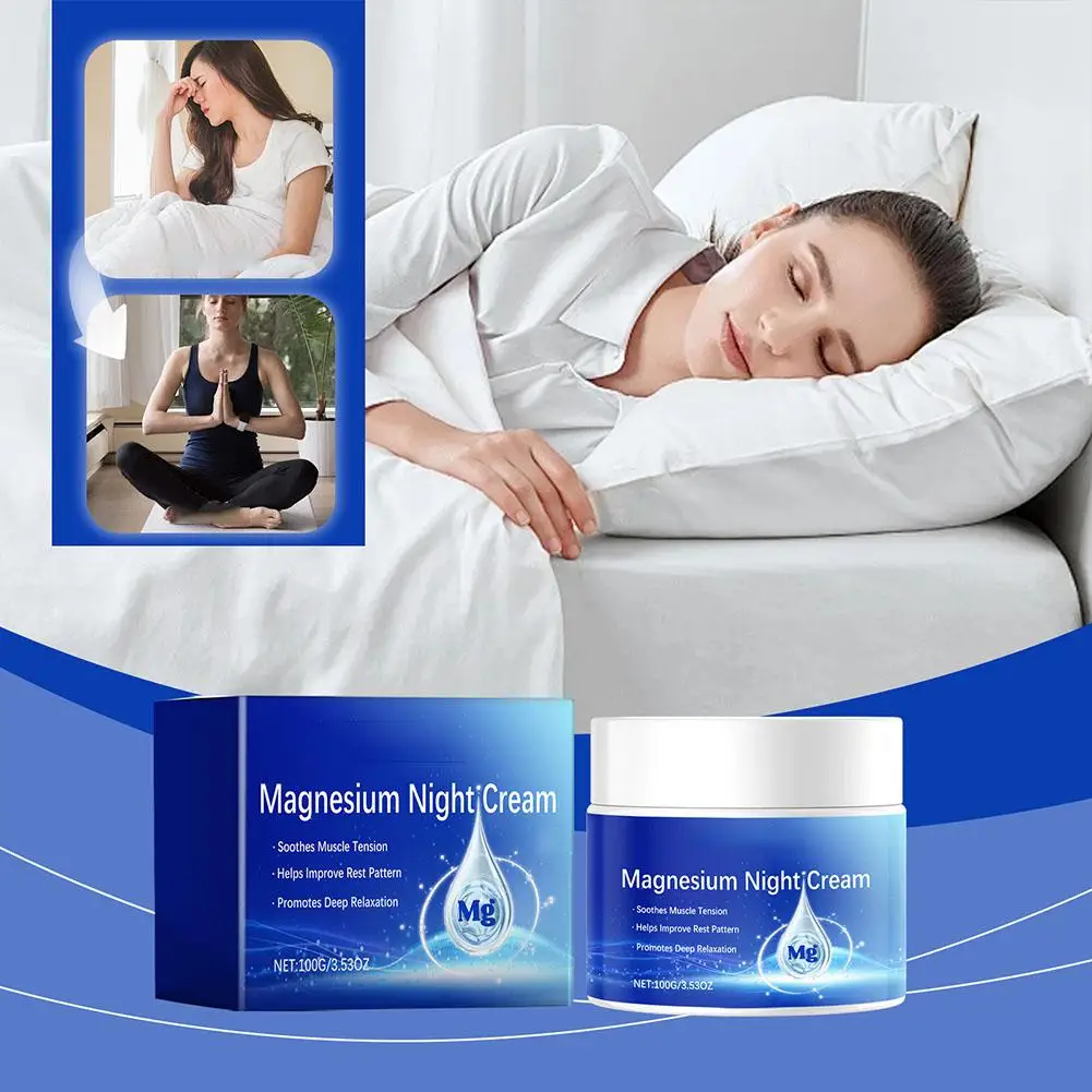 Crème de sommeil hydratante et relaxante en magnésium, produits musculaires apaisants, massage corporel, soins de la veille de Charleroi Sorscroll, 100g, L1Z5