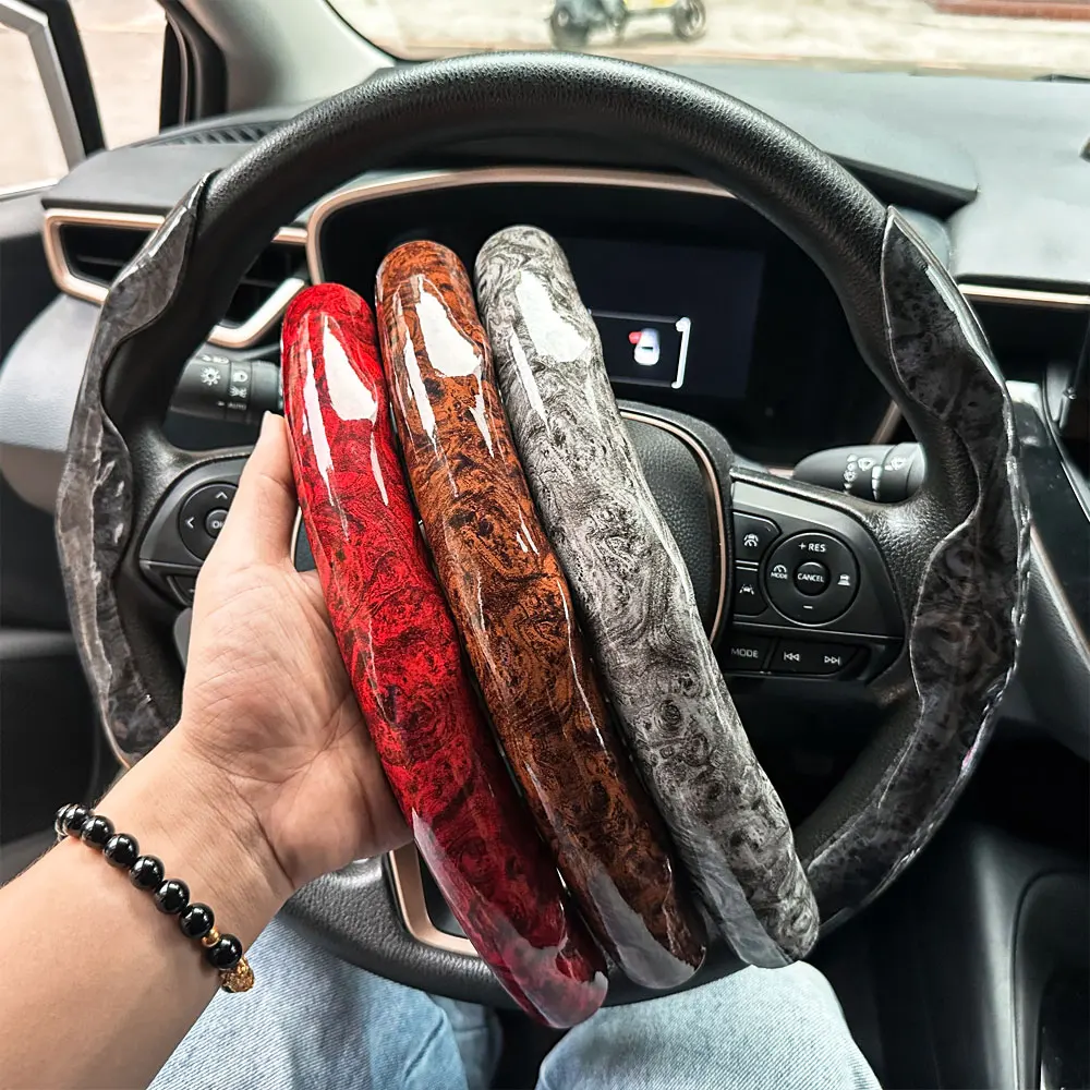 Protector para volante de coche, accesorios antideslizantes, volante redondo Universal de 15 pulgadas (38cm) para Bmw Mercedes Audi Auto partsz