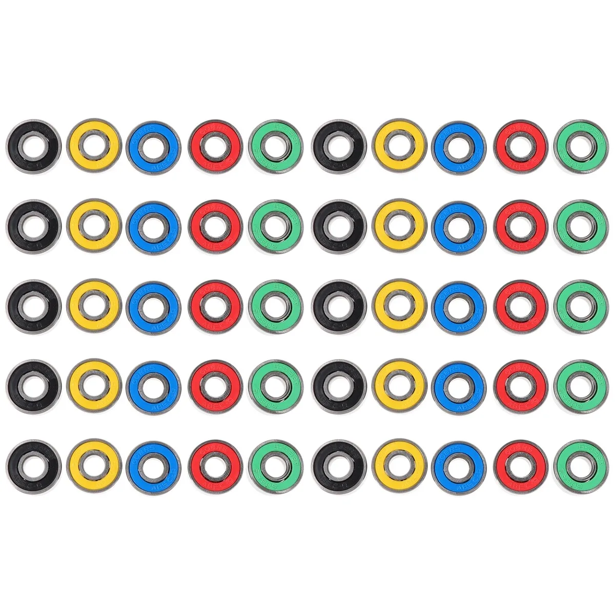 

50Pcs High-Durability Carbon Steel Sliding Bearings for Skateboards Longboards Roller Skates Inline Skates Scooters Bearing