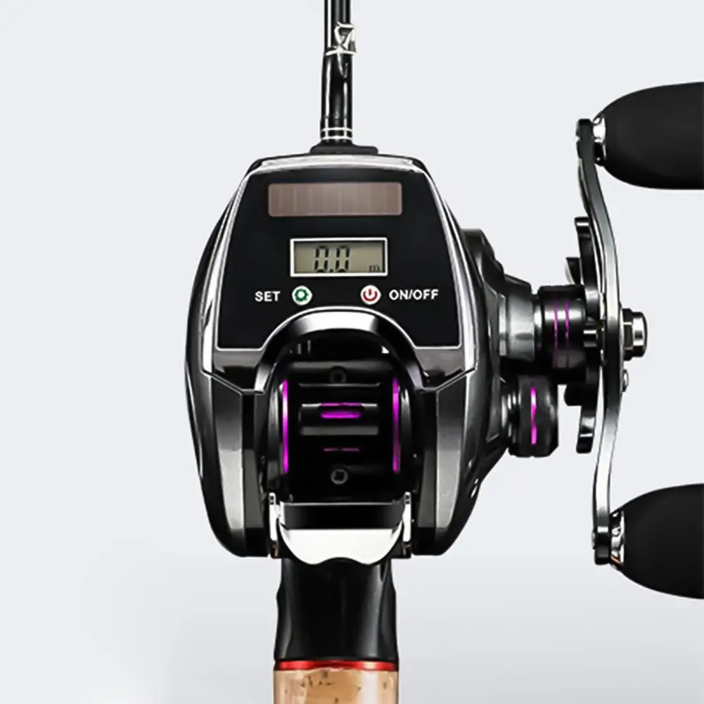 

1 Set Spinning Reel 8/1 Speed Ratio Automatic Wiring Backlight Electronic Fishing Reel Counter Bait Casting Fish Spinning Wheel