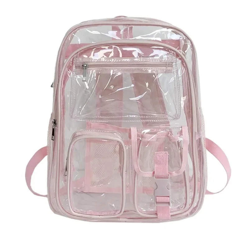 

PVC Bag Y2K Itabag Korean Transparent Backpacks Double Layer Multi Pocket Student Transparent High Capacity Backpacks Itabag New