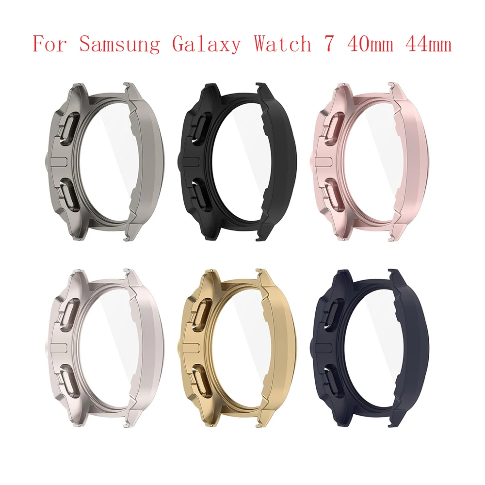 واقي شاشة متوافق مع ساعة Samsung Galaxy Watch 7 40mm 44mm، HD PC وواقي شاشة من الزجاج المقسى.