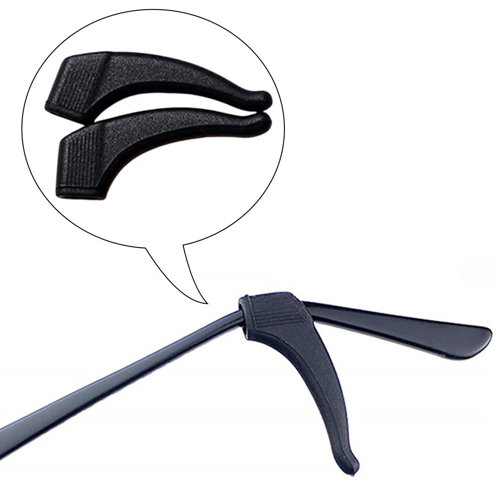 Crochet d'oreille pour lunettes de mode confortable, support de pointe de temple antidérapant en Silicone pour lunettes de sport actives