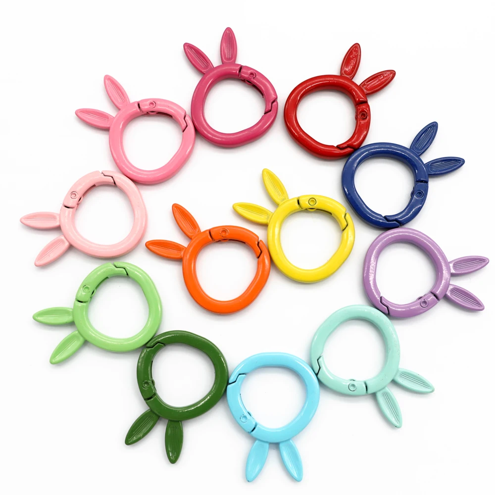 5pcs Cute Lobster Clasp Key Ring Trigger Clips Buckles Spring Buckle Snap Hook Hooks Split For Diy Keychain Accessories