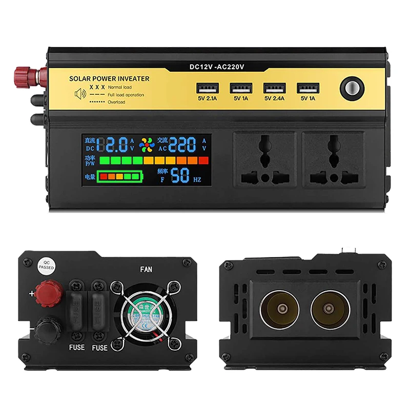 Imagem -02 - Linversor de Corriente Del Coche de 30006000w dc 12 24 48v a ac 220v Transformador Con el Cargador Universal Del Zócalo Usb Inversor de Onda Sinusoidal Modificada