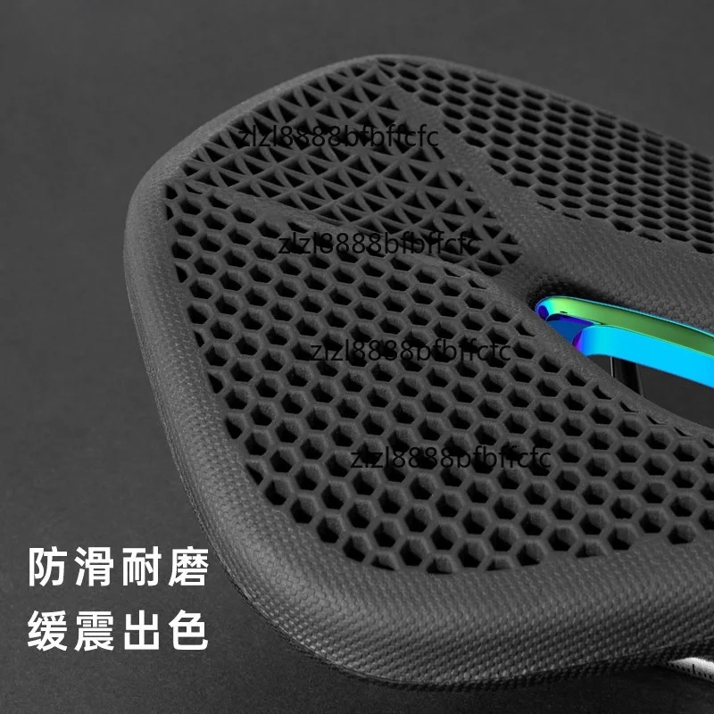 Suitable for imitation 3D printing bicycle saddle rubber hollow breathable saddle mountain bike seat cushion