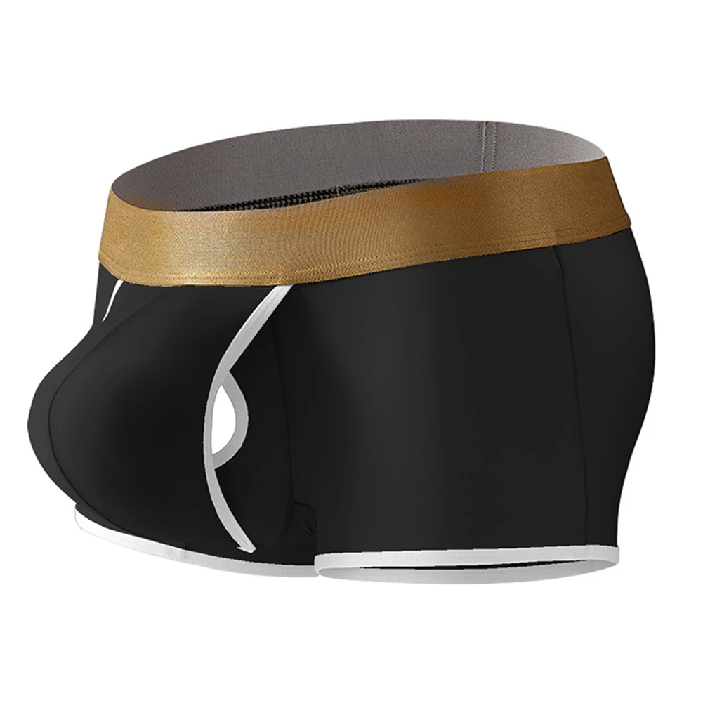 

Comfortable Spring Summer Pouch Boxer Ice Silk Boxer Separate Briefs Solid Color High Stretch Ice Silk Low Waist