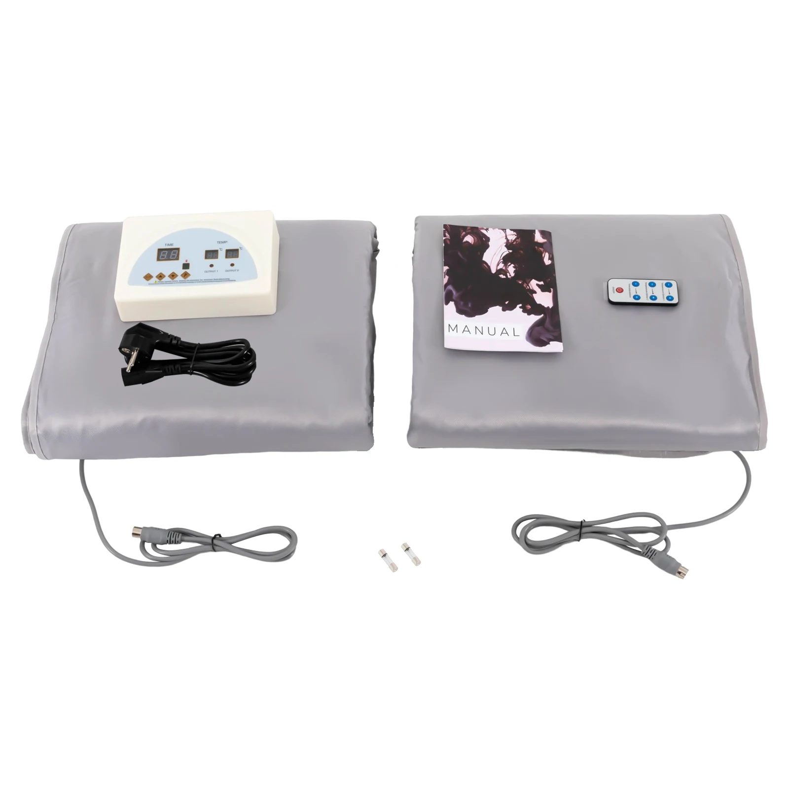 بطانية ساونا محمولة، بطانية تسخين قابلة للطي مقاس 180*80 سم، كيس بخار للعرق مع جهاز تحكم عن بعد لجهاز Detox Spa Relax (650 وات 220 فولت/110 فولت)