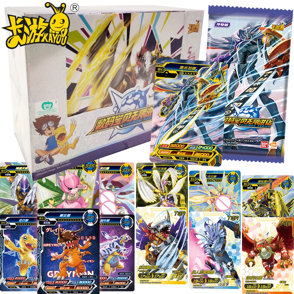 

Новые оригинальные коллекционные карточки KAYOU Digital Monster для детей: аниме-персонажи, классические захватывающие сцены битвы, карточки с визуальным искусством, игрушка-подарок