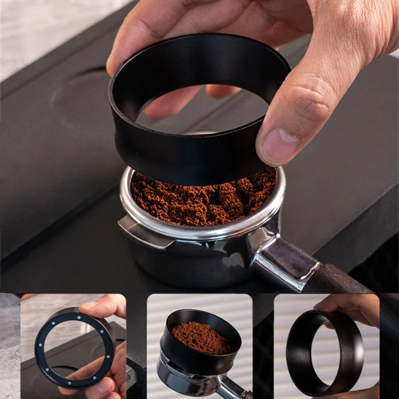 30% Heightened Magnetic Dosing Funnel,8 Magnets,Anti-Spill Coffee Dosing Ring Fits 51/53/58mm Portafilter Espresso Accessories