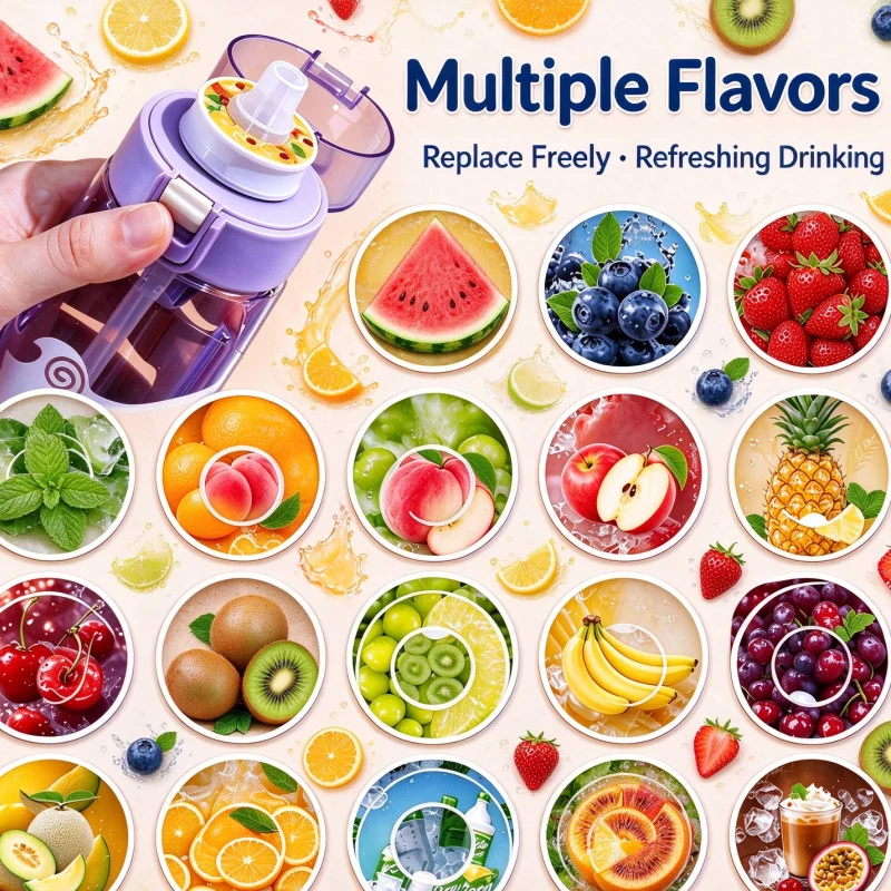 5/50Pcs Scented Pods Flavoring Pods Air Scent Fruit Flavour Pods 0 Sugar Up Sports Water Bottle Air Flavor Pods Drinking Bottle