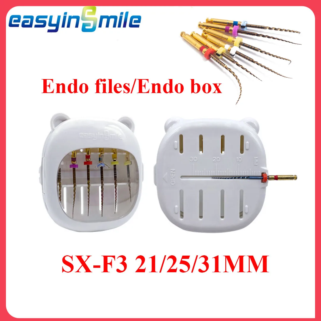 Easyinsmile Dental Endo Files X-Pro Gold Taper NITI Files SX-F3 Sterilization Containers Box Management Boxes