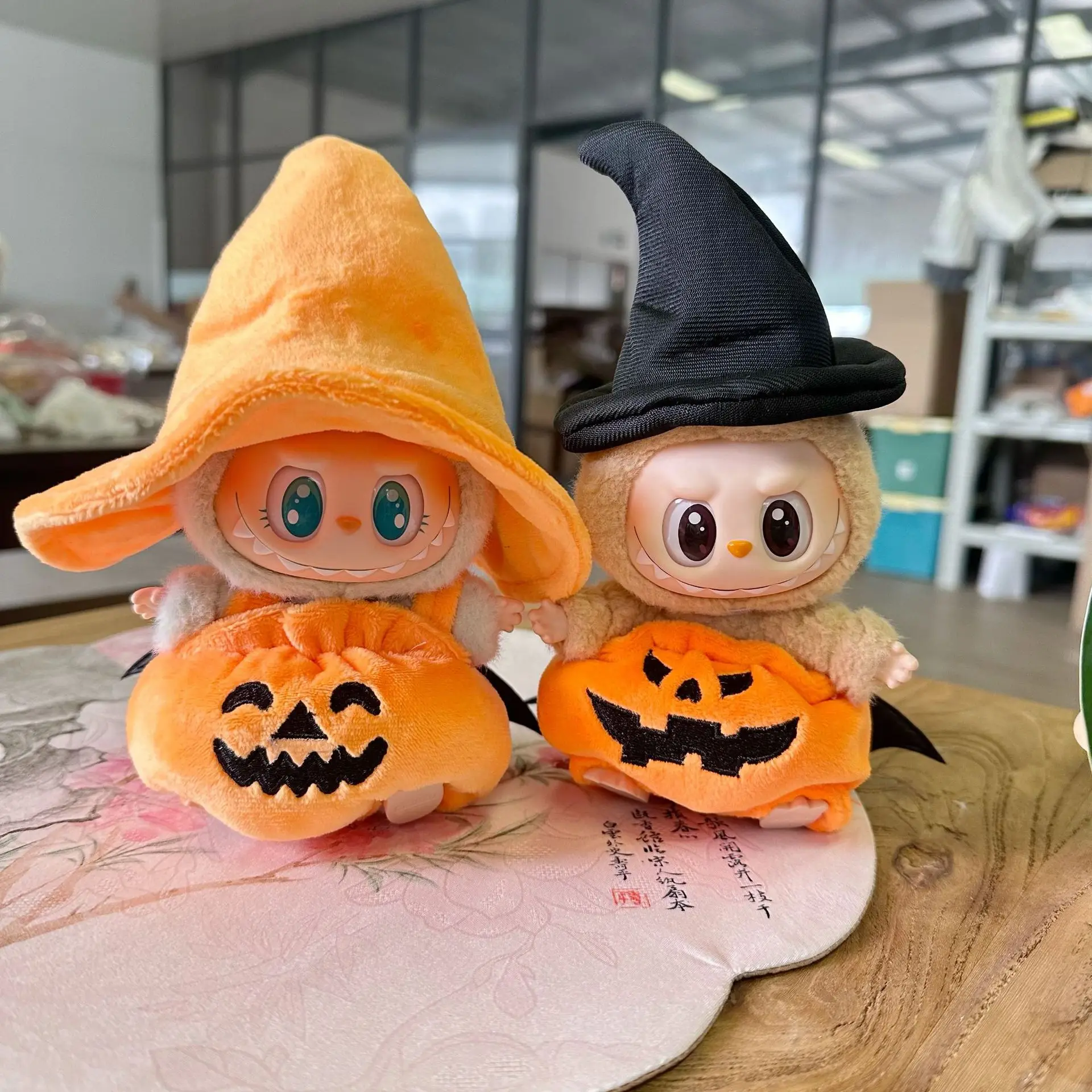 

[No doll]For 17cm labubu Halloween Plush Doll Clothes Set For Korea Kpop Exo Labubu I II Idol Dolls Sitting Party Pumpkin Costum