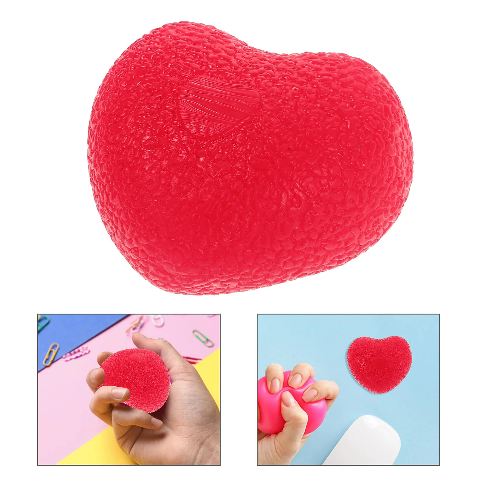 

4Pcs Heart-Shaped Hand Grip Strength Ball Set Finger Exercisers Wrist Squeezer Training Device Durable Tpr Material Portable