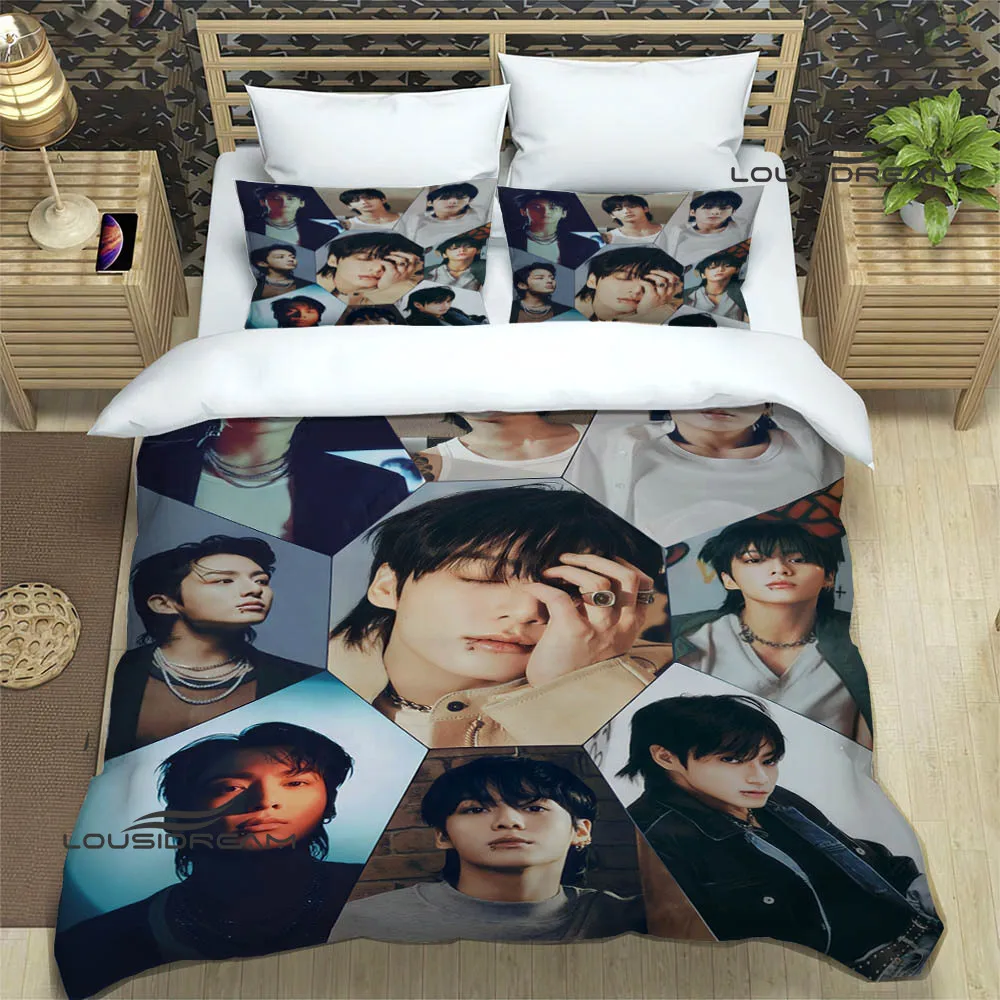 Kpop SUGA Jeon Jung Kook Rap Monster Bedding Sets exquisite bed supplies set duvet cover bed comforter set bedding set luxury