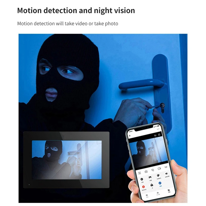 TUYA Wifi Video Doorbell Intercom System With 10Inch Touch Monitor Security Protection For Villa Home EU Plug