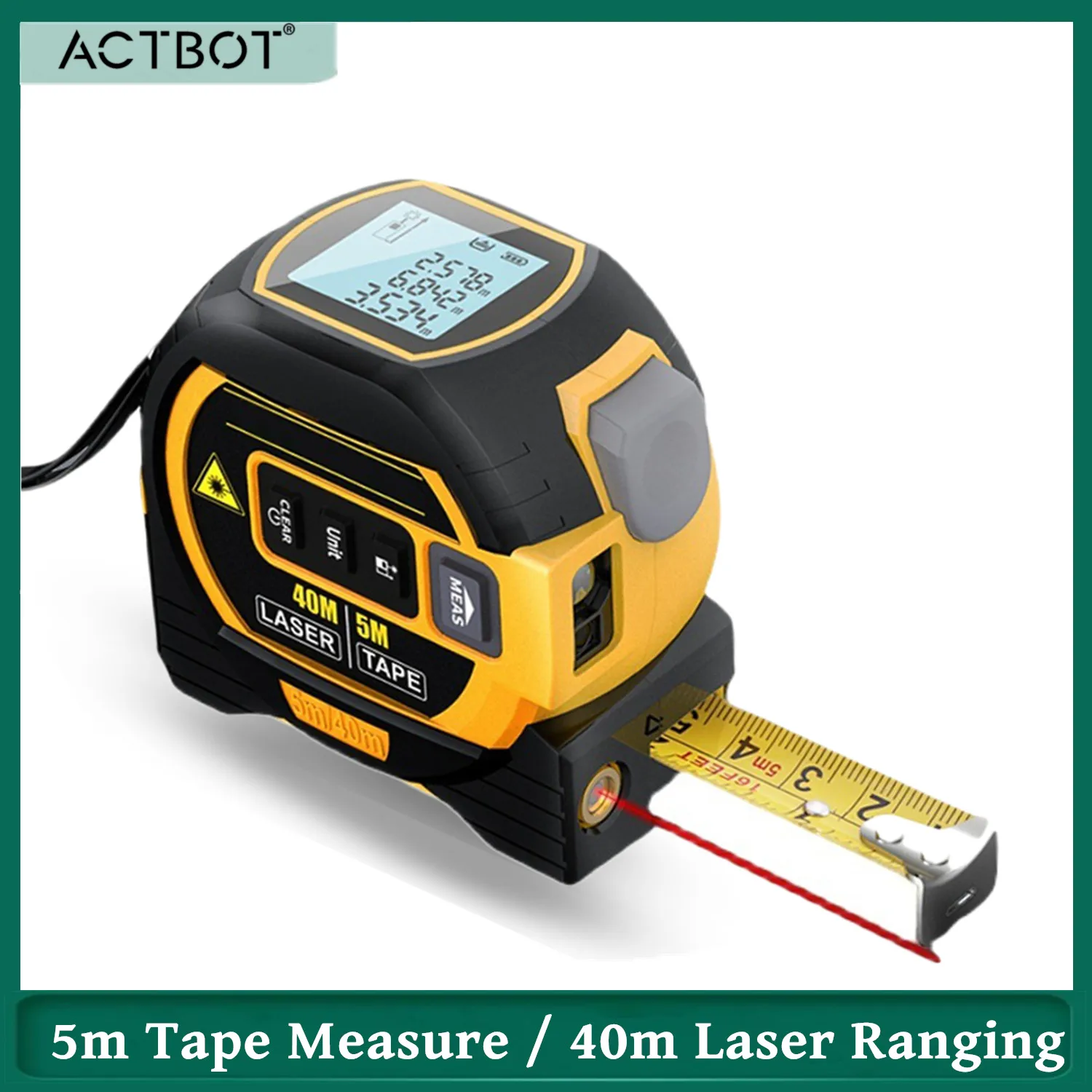 display lcd laser rangefinder regua medidor de distancia building medicao device fita metrica em 40m 5m 01