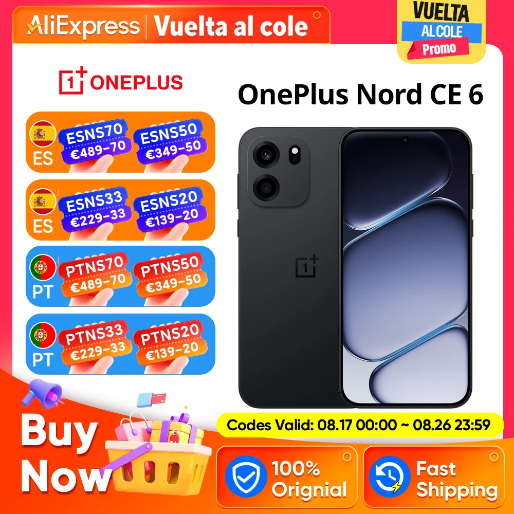 Versión global del smartphone OnePlus Nord CE 6 5G de 8+256 GB, con batería de …