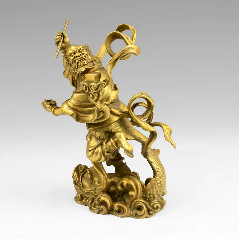 Brass crafts: 's ornaments, Kui Xing's fighting figure, decorative items for study and home