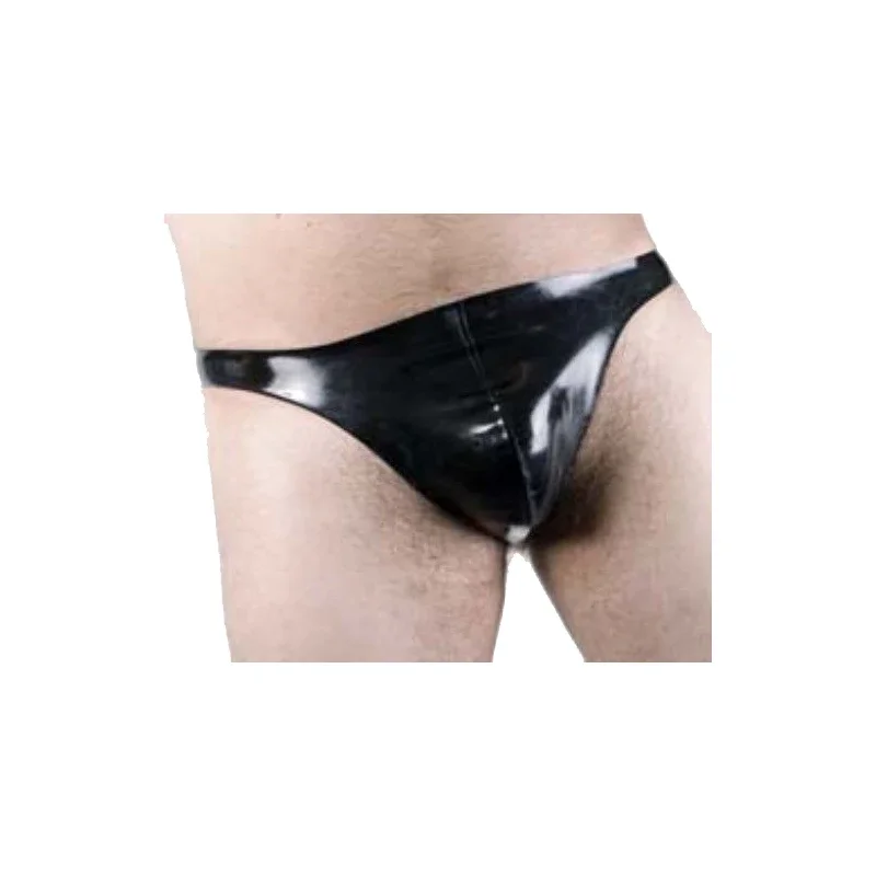 

0.4mm Rubber Men Latex Black Triangle Shorts Sexy Underwear Size XXS-XXL
