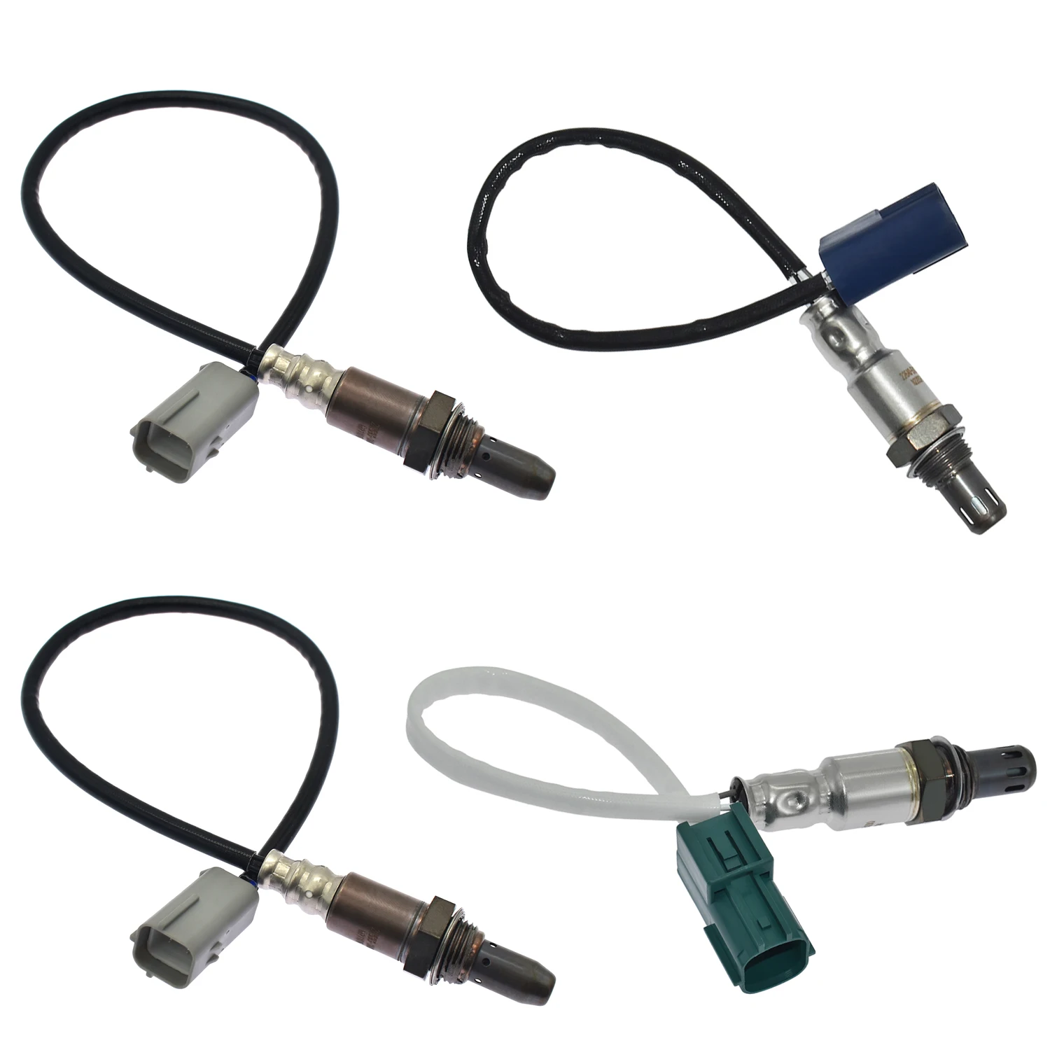 Oxygen Sensor 22693-1AA0AP2+226A0-EA200+226A0-EA210 4pcs Set for Nissan Pathfinder Frontier 2008-2010 Compatible with 22693-1AA0