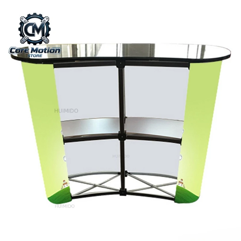 2*2 Portable Pop Up Trade Show Display Exhibition Counter Promotion Podium Table Stand Booth with Wall Carry Bags