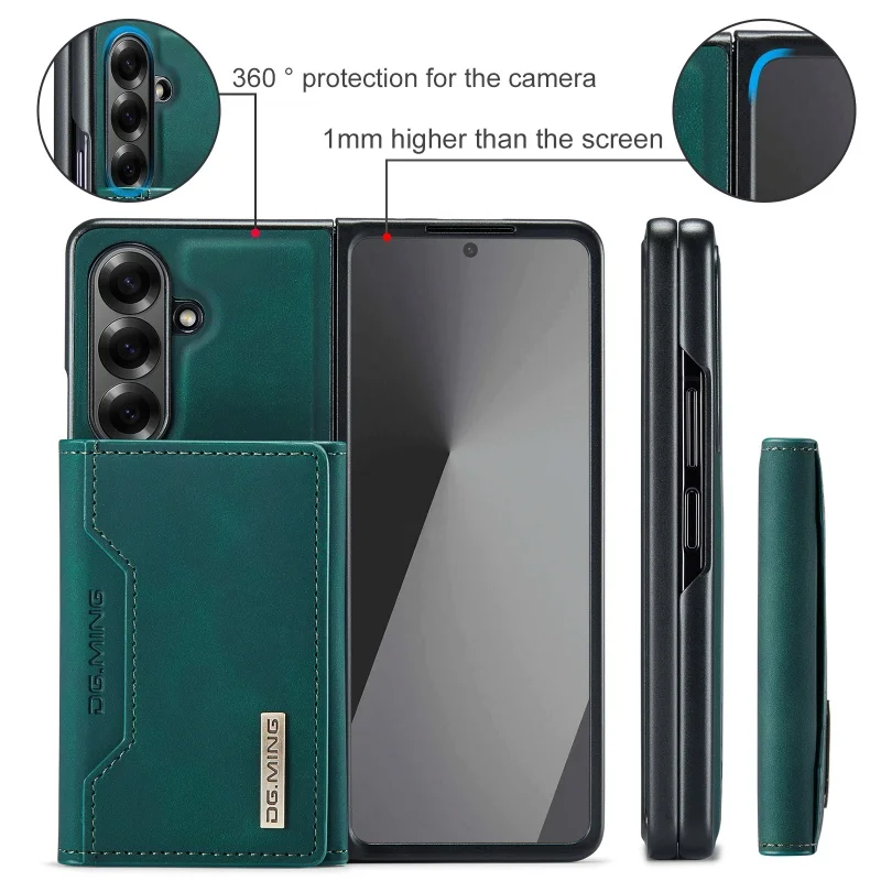 DG.MING Leather Wallet Phone Case for Samsung Galaxy Z Fold 8 Ultra 7 6 5 4 3 fold7 fold6 fold5 Cards Holder Funda Cover Hoseje
