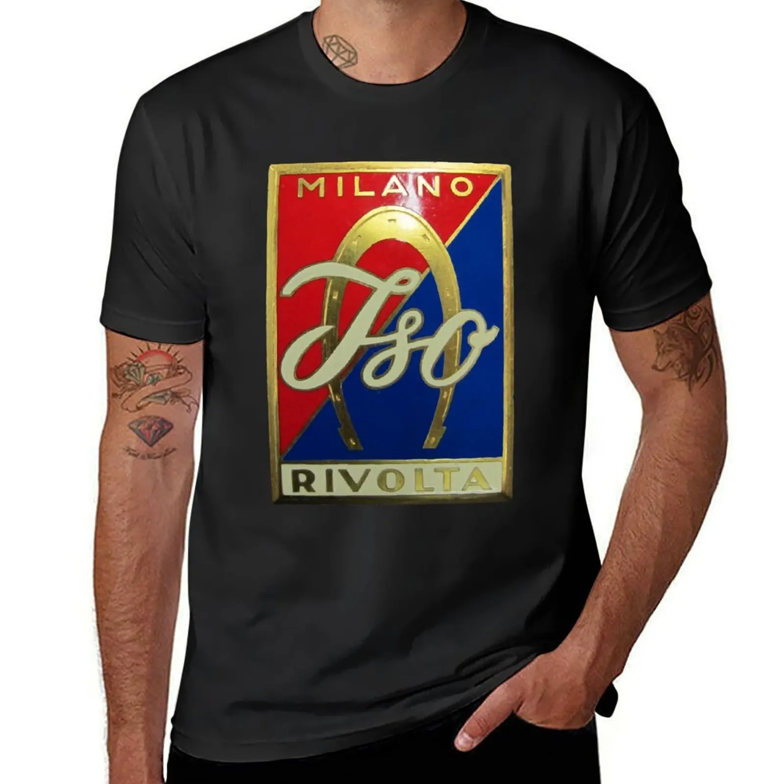 Iso Rivolta Car Company Logo T-Shirt summer top cute clothes designer t shirt men